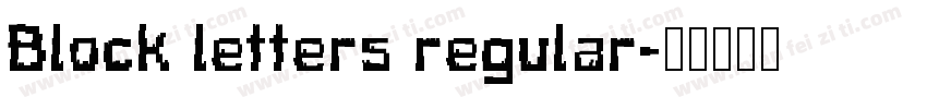 Block letters regular字体转换